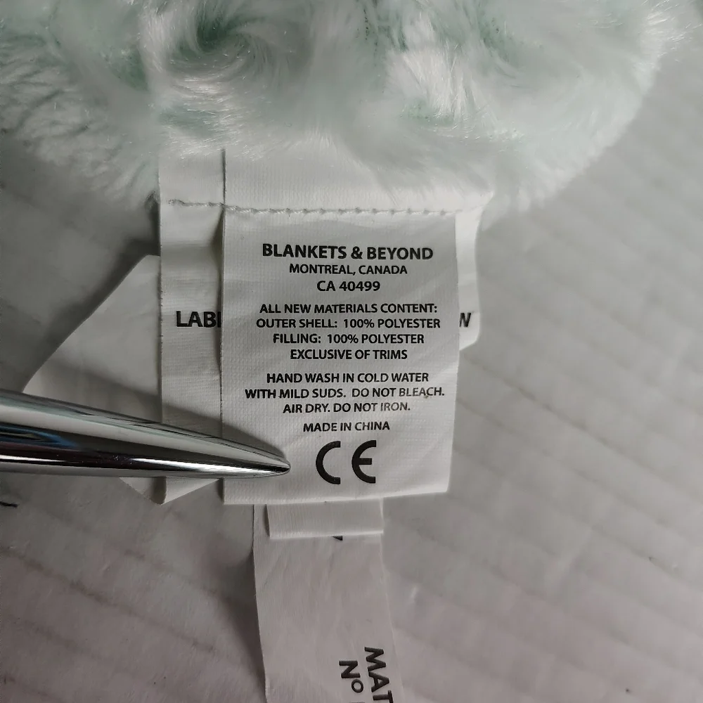 Blankets & Beyond Green Bunny Lovey Blanket Security Blanket Stuffy